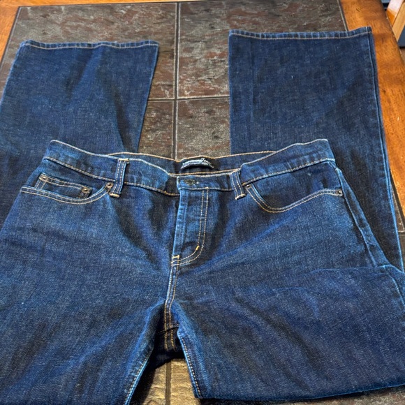 LONDONJEAN Denim - LONDONJEAN Dark Blue Wide Leg Stretch Jeans Sz 8